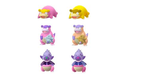 I love how absolutely concerned Slowbro looks. These shinies are also a flip in quality, IMO. The Slowpoke is leagues better than the Kanto Slowpoke shiny, but I much prefer the purple Kanto Bro over the light pink Galarian one and the shiny Galarian Slowking just doesn't look as good with the neck frill thing not really changing colors.